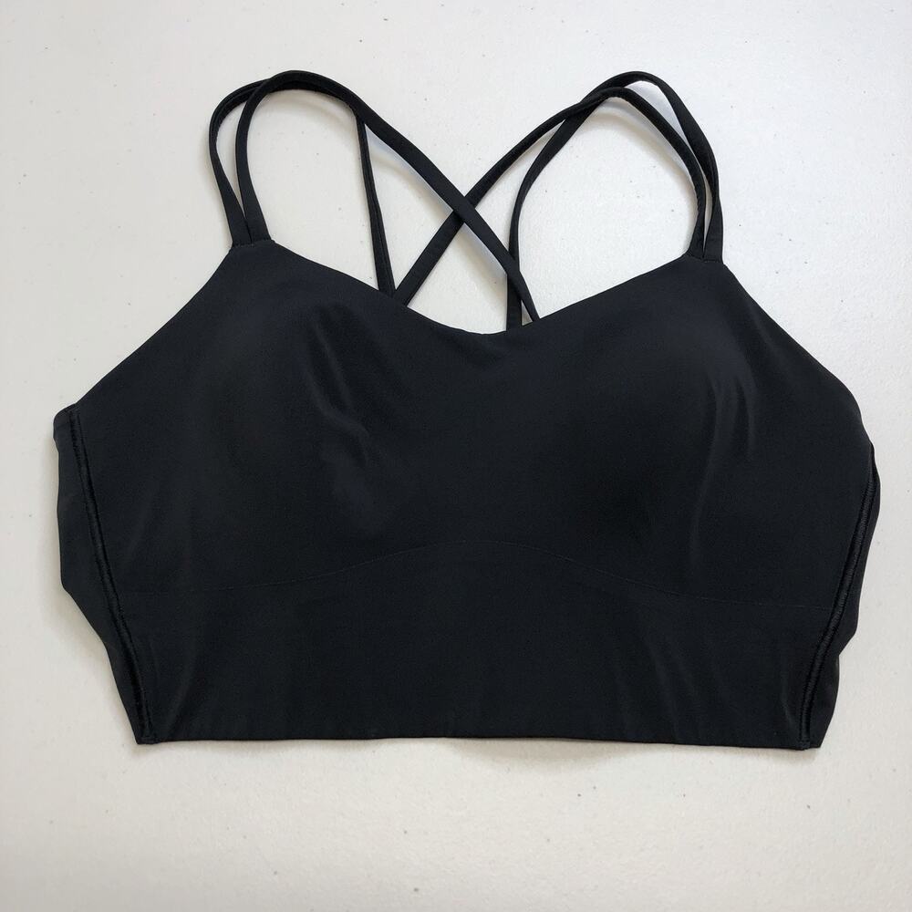 Lululemon Like a Cloud Longline Bra Size 6 Black Yoga Pilates Gym Studio